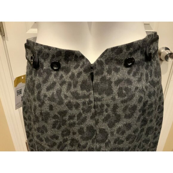 Rebecca Taylor Gray Animal Print Pencil Skirt, Size 6 (US) - Picture 5 of 6